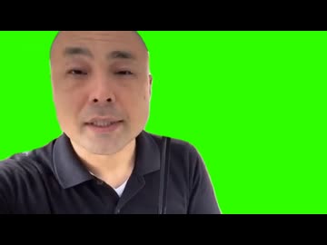 グリーンバックで切り抜かれてしまい申し訳ありませんでした。