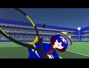 テニスで遊ぶこんちゃん