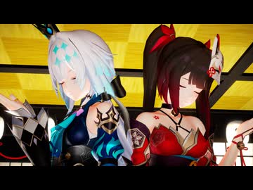 【崩壊スターレイルMMD】花火ちゃんとケリュドラちゃんで「クラブナイトメア」【なつき杯（夏！）】