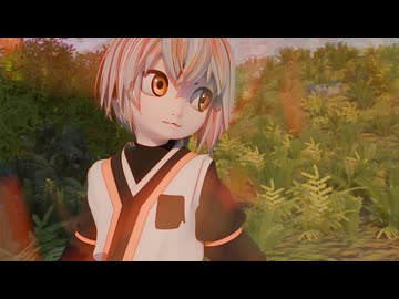 【Blender】夕焼けの三叉路【イラスト風】