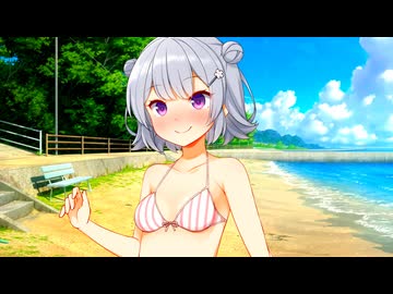 先輩と二人夏の砂浜で