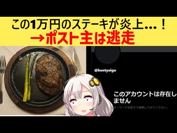 外資系垢「一万円のステーキ　君らの月の食費は俺の一食ｗ」→食費エアプだと笑われ逃走してしまう…