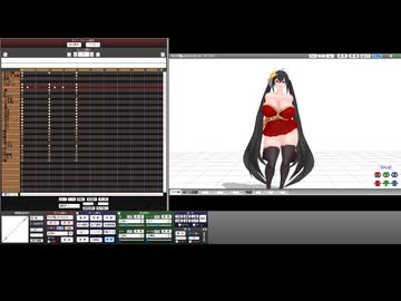 数フレームの単純なMMDモーション制作風景（無編集）