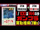 ガンプラ【1/144&100以外】 買取相場《123点/週》｜08月26日～09月02日 ＜100円以上騰落＞ #ガンダム #プラモデル