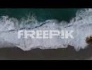 above view of foamy waves onto seacoast of playa valcovo in arteixo, a coruña, spain