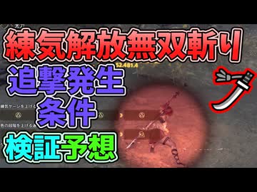 無双斬りの追撃発生条件の検証・予想