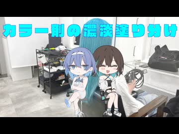 【ヘアカラー解説風幻覚】すず宮二人でカラー剤の塗り分けの解説【すずきつづみ・宮舞モカ】