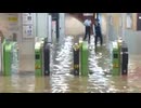 ホモと見るゲリラ豪雨でプールになってしまう武蔵小杉駅