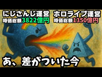 ホロライブの会社の時価総額、にじさんじの35.3%にまで落ちてしまう【にじさんじ/えにから/ANYCOLOR/エニカラ/カバー/株価/VTuber】