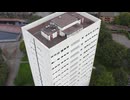 drone shot flying over spaghetti junction 01