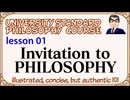 INVITATION TO PHILOSOPHY: aspect, worldview, and philosophy (L01) academic philosophy course