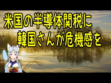韓国が半導体関税が自動車関税より高くなるかもと絶望【きょうの気になる詩。】