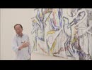 黒田征太郎氏の作品展始まるのを前に内覧会開かれる　北九州市立美術館