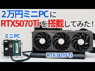 2万円ミニPCを魔改造してRTX5070Tiを搭載してみた！【ゆっくり解説】【激安ミニPC】【GMKtec NUCBOX G10】【外付けGPU】