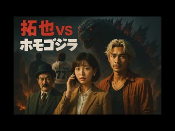 【AI拓也映画風PV】拓也vsホモゴジラ