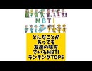 どんなことがあっても友達の味方でいるMBTIランキングTOP5