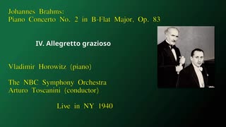 ホロヴィッツ | ブラームス：ピアノ協奏曲第2番 | トスカニーニ指揮