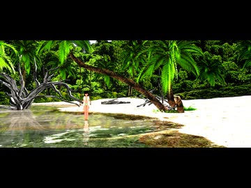 【MMD】ものべいろは(パーカー・緑水着)　一途な片思い、実らせたい小さな幸せ。　sdPBR4.80　0922_2