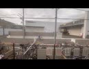 万博開催中　久宝寺　　から　八尾　JR 車窓