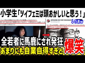 【悲報】ツイフェミさん、小学生にも頭が悪すぎると馬鹿にされてしまう...