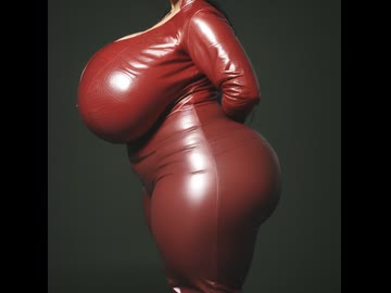 身体をギチギチに膨らませる女ターミネーターT-X