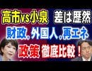 高市VS小泉　①減税・財政　②外国人　③再エネの3政策で徹底比較！