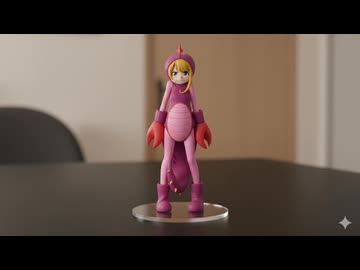 AI生成したロボットガールズの非実在フィギュアを鑑賞する動画