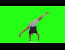 ブレイクダンス(エアートラックス)をする迫真空手部GB