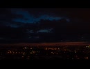 City Sunset with Dramatic Clouds