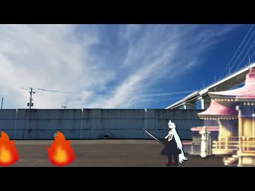 迫りくる炎から社を守る分霊ちゃん