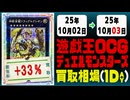 遊戯王 買取相場《172枚/1日》｜10月02日～10月03日 ＜100円以上騰落＞ #遊戯王OCG #オシリスレッド #worldchampionship2025