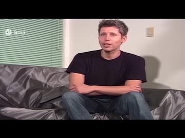 インタビューされるサム・アルトマンCEO