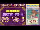 ポケカ【サポート】買取相場〈ver.フルアヘッド〉《161点/週》｜10月05日 ＜100円以上騰落＞