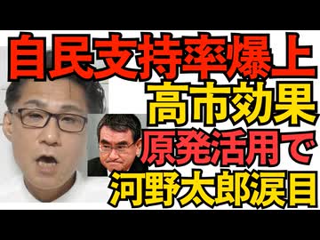 高市効果で自民支持率が爆上げの5割増し 憎まれてさえいた石破の反動か／高市総裁の原発活用方針で太陽光パネルの周辺部品を作ってる日本端子がピンチ 株主の河野太郎も涙目 251007