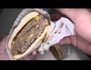 820円のマクドナルドの炙り醤油風トリプル肉厚ビーフを切りました。　#マクドナルド　#炙り醤油 #トリプル肉厚ビーフ