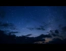 Beautiful Night Sky with Stars and Clouds