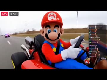 ホモと見るカートで逃げるマリオ