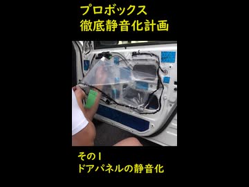 【縦動画】プロボックスの徹底静音化計画・その１　ドアの制振と吸音