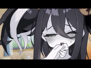 舌を掴まれる中国うさぎ