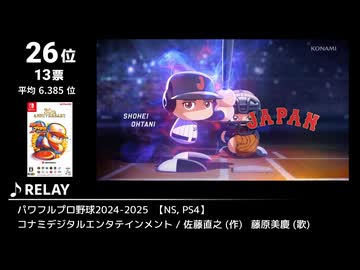 みんなで決めるゲーム音楽2024年の新曲ランキング Part17