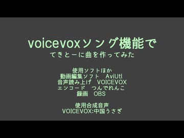 voicevoxソング機能でてきとーに曲を作ってみた