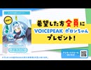 希望者全員VOICEPEAKが無料でもらえる！【アンケート＆キャンペーン実施中！】