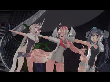 【MMD艦これ】潜水艦トリオでECHO【カメラ移動・字幕無】（1080p_60fps）