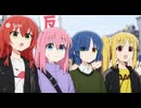 Sora2の規制に抗議する結束バンドと安倍晋三