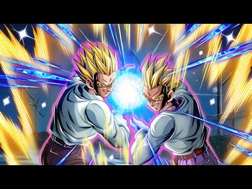 【ドッカンバトル】破滅の凶兆 超サイヤ人孫悟飯(GT)(寄生)&超サイヤ人孫悟天(GT)(寄生)【LR】バトルモーション