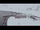 Aerial View of Ship Graveyard Teriberka Murmansk