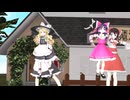 【東方MMD】博麗霊夢・霧雨魔理沙に踊ってもらった【Bad Apple!!】