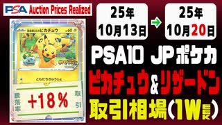 PSA10【ピカチュウ&リザードン】〈日本語ポケカ〉平均取引相場