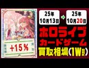ホロカ 買取相場《128枚/週》｜10月13日～10月20日 ＜200円以上騰落＞ #ホロライブカード #ホロライブ #キュリアスユニバース #さくらみこ #兎田ぺこら #星街すいせい #宝鐘マリン
