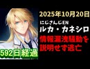 ルカ・カネシロの処分今日も発表されず。#ねここらいぶ【2025年10月20日/にじさんじ/Luca Kaneshiro/麓貴隆/情報漏洩/ANYCOLOR/えにから/エニカラ】